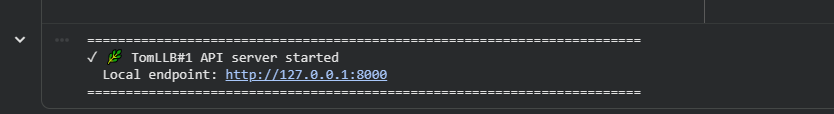 TomLLB API ready